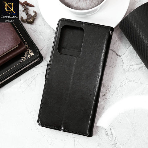Vivo T1 44W Cover - Black - Premium PU Leather Magnetic Flip Book Card Slots Wallet Soft Case