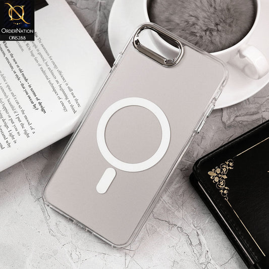 iPhone 8 Plus / 7 Plus Cover - Natural Titanium - Luxury Alloy Back Plate Electroplating Camera Ring Magnetic Magsafe Soft Borders Matte Shiny Protective Case
