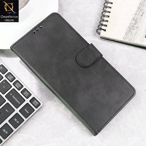 Infinix Hot 50 Pro Cover - Black - Premium Business Series Magnetic Leather Wallet Flip book Card Slots Soft Case