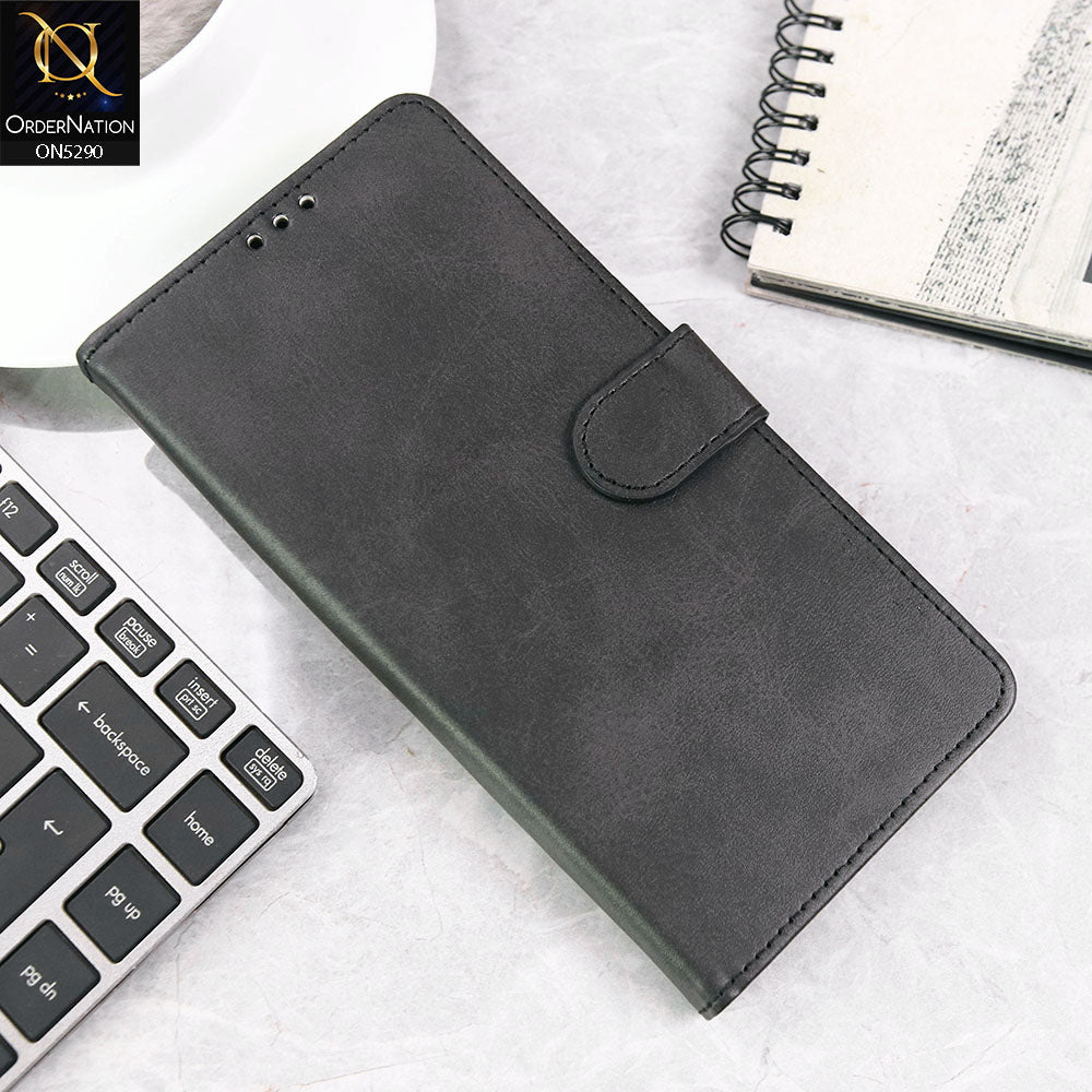 Infinix Note 50 4G Cover - Black - Premium Business Series Magnetic Leather Wallet Flip book Card Slots Soft Case