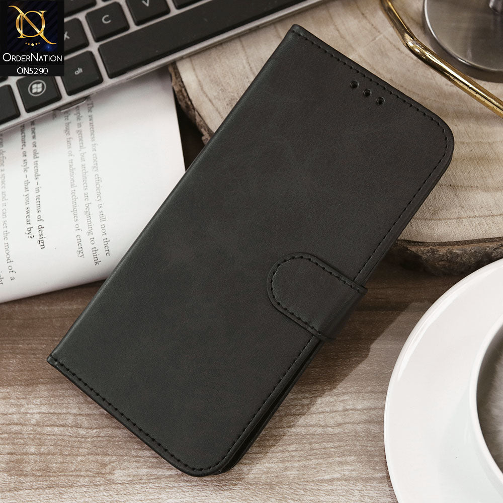 Vivo Y32 Cover - Black - Premium Business Series Magnetic Leather Wallet Flip book Card Slots Soft Case