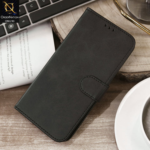 Vivo Y32 Cover - Black - Premium Business Series Magnetic Leather Wallet Flip book Card Slots Soft Case