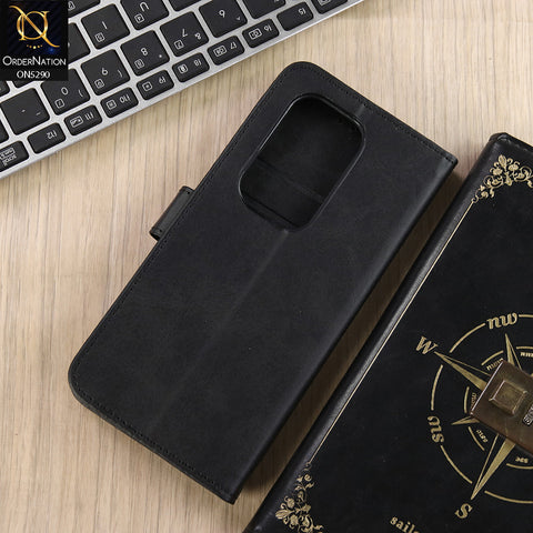itel S25 Ultra Cover - Black - Premium Business Series Magnetic Leather Wallet Flip book Card Slots Soft Case