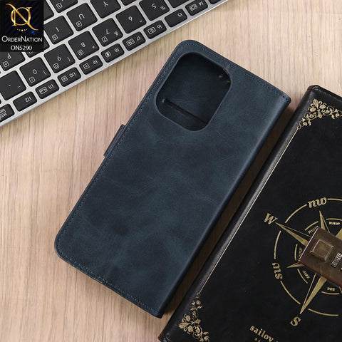 Xiaomi Redmi A5 4G Cover - Blue - Premium Business Series Magnetic Leather Wallet Flip book Card Slots Soft Case