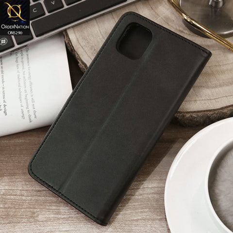 Samsung Galaxy M13 5G Cover - Black - Premium Business Series Magnetic Leather Wallet Flip book Card Slots Soft Case