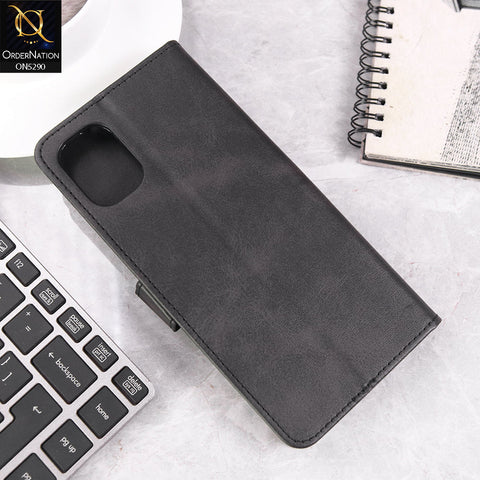 Samsung Galaxy A06 Cover - Black - Premium Business Series Magnetic Leather Wallet Flip book Card Slots Soft Case