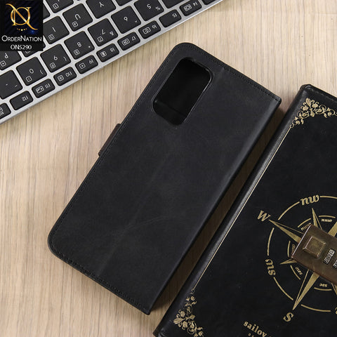 Samsung Galaxy A15 Cover - Black - Premium Business Series Magnetic Leather Wallet Flip book Card Slots Soft Case