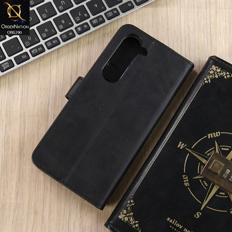 Tecno Spark 40 Pro Cover - Black - Premium Business Series Magnetic Leather Wallet Flip book Card Slots Soft Case