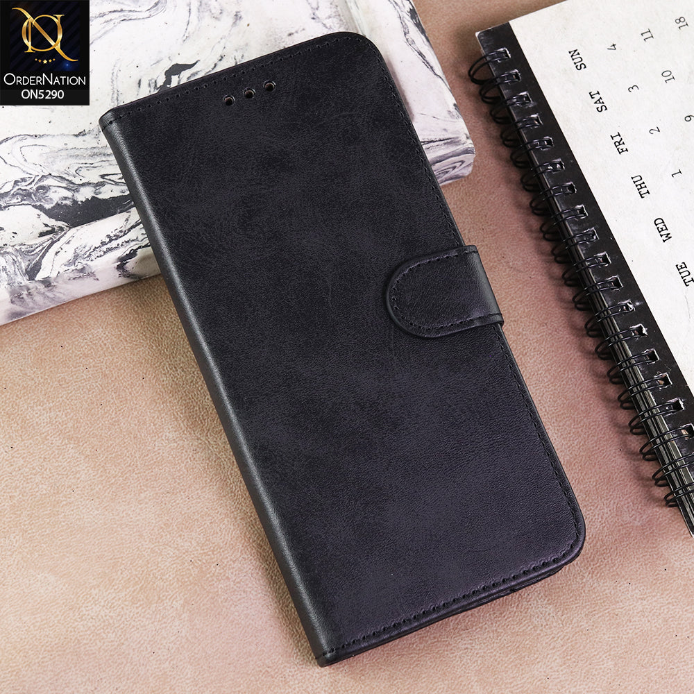 Vivo V60 Lite Cover - Black - Premium Business Series Magnetic Leather Wallet Flip book Card Slots Soft Case