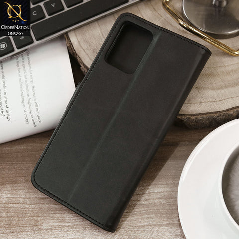 Vivo Y32 Cover - Black - Premium Business Series Magnetic Leather Wallet Flip book Card Slots Soft Case