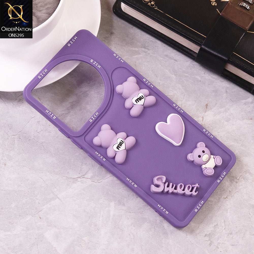 Tecno Camon 30 Cover - Purple - Sweet Rich 3D Cartoon Silicone Case Success
Cover - Purple - Sweet Rich 3D Cartoon Silicone Case Success