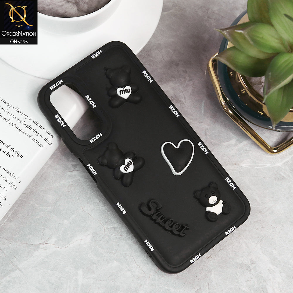 Samsung Galaxy A25 5G Cover - Black - Sweet Rich 3D Cartoon Silicone Case