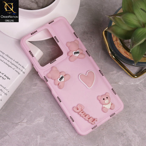 Vivo Y27s Cover - Pink - Sweet Rich 3D Cartoon Silicone Case