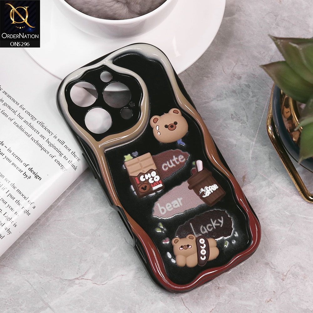 iPhone 16 Pro Cover - Design 1 - Cute 3D Cartoon Soft Silicon Helix Soft Borders Camera Protection Case