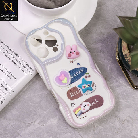 iPhone 16 Pro Cover - Design 2 - Cute 3D Cartoon Soft Silicon Helix Soft Borders Camera Protection Case