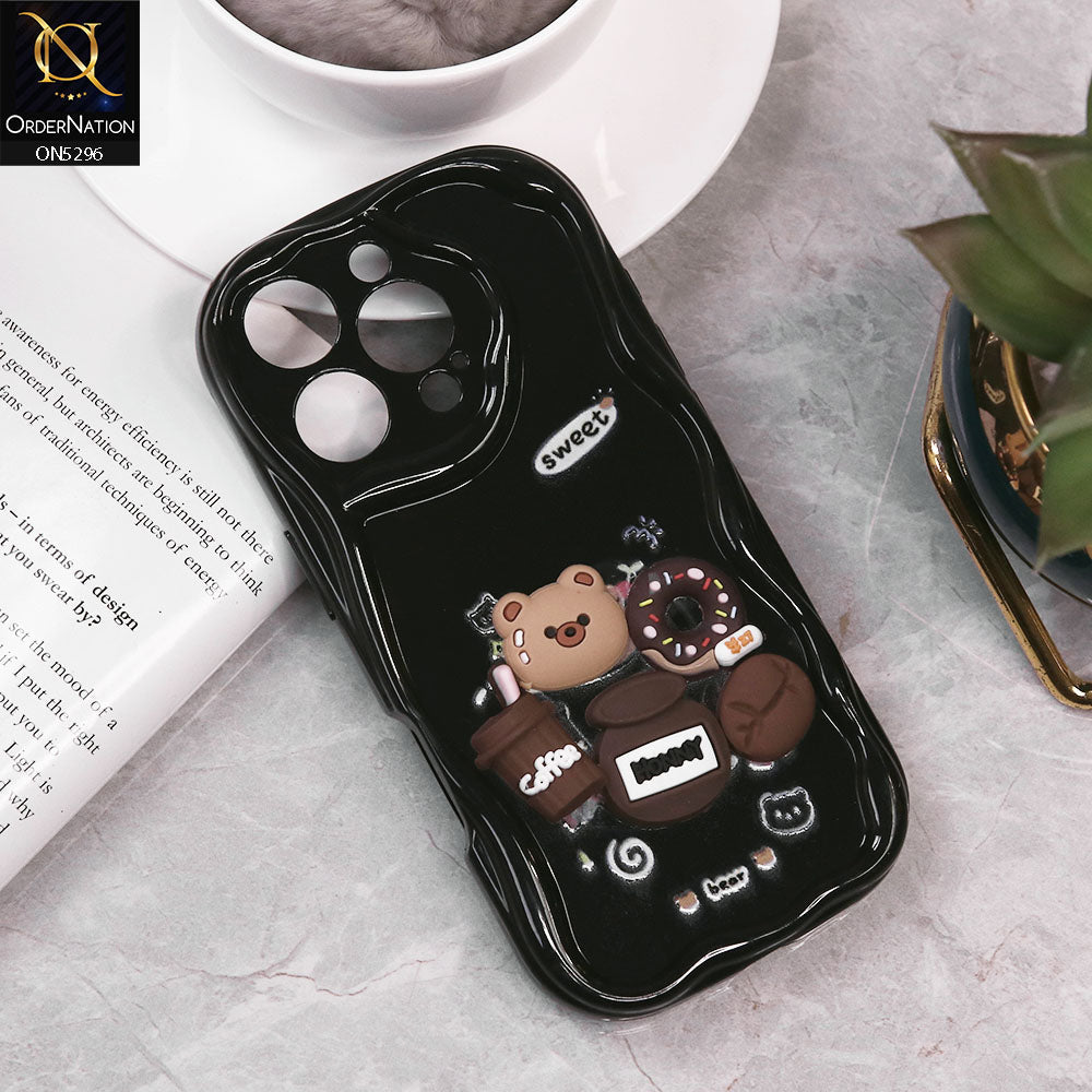 iPhone 16 Pro Cover - Design 3 - Cute 3D Cartoon Soft Silicon Helix Soft Borders Camera Protection Case