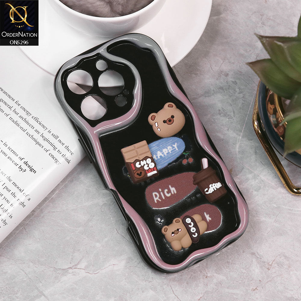 iPhone 16 Pro Cover - Design 4 - Cute 3D Cartoon Soft Silicon Helix Soft Borders Camera Protection Case