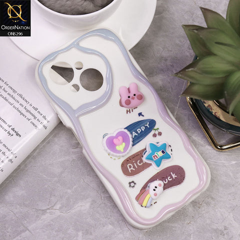 Tecno Pop 9 Cover - Design 2 - Cute 3D Cartoon Soft Silicon Helix Soft Borders Camera Protection Case