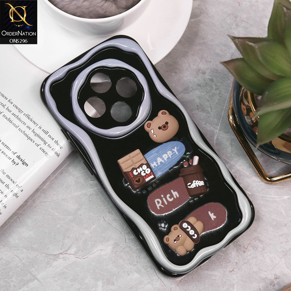 Oppo Reno 12F Cover - Design 5 - Cute 3D Cartoon Soft Silicon Helix Soft Borders Camera Protection Case