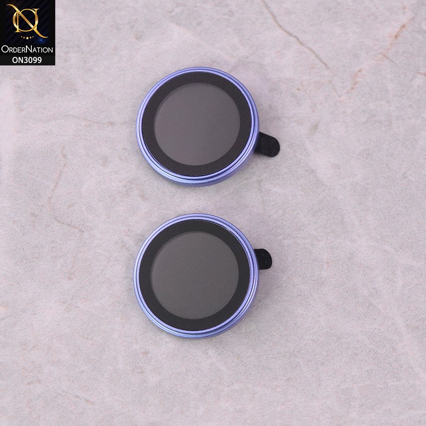 iPhone 16 Camera Protector - Sky Blue - Blue Shark Metal Frame Camera Protector