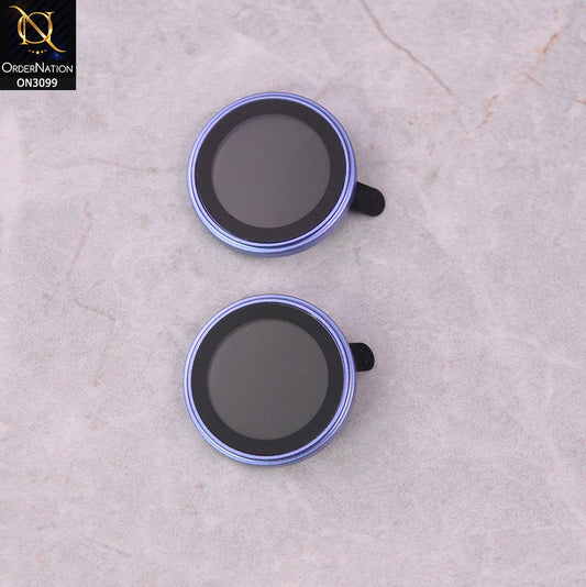 iPhone 16 Camera Protector - Sky Blue - Blue Shark Metal Frame Camera Protector