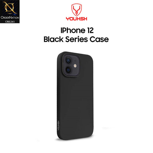 iPhone 12 Cover - Black - Youksh Soft Silicon Case