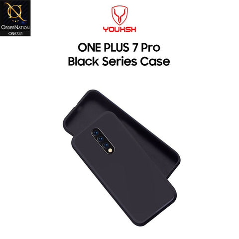 OnePlus 7 Pro Cover - Black - Youksh Soft Silicon Case