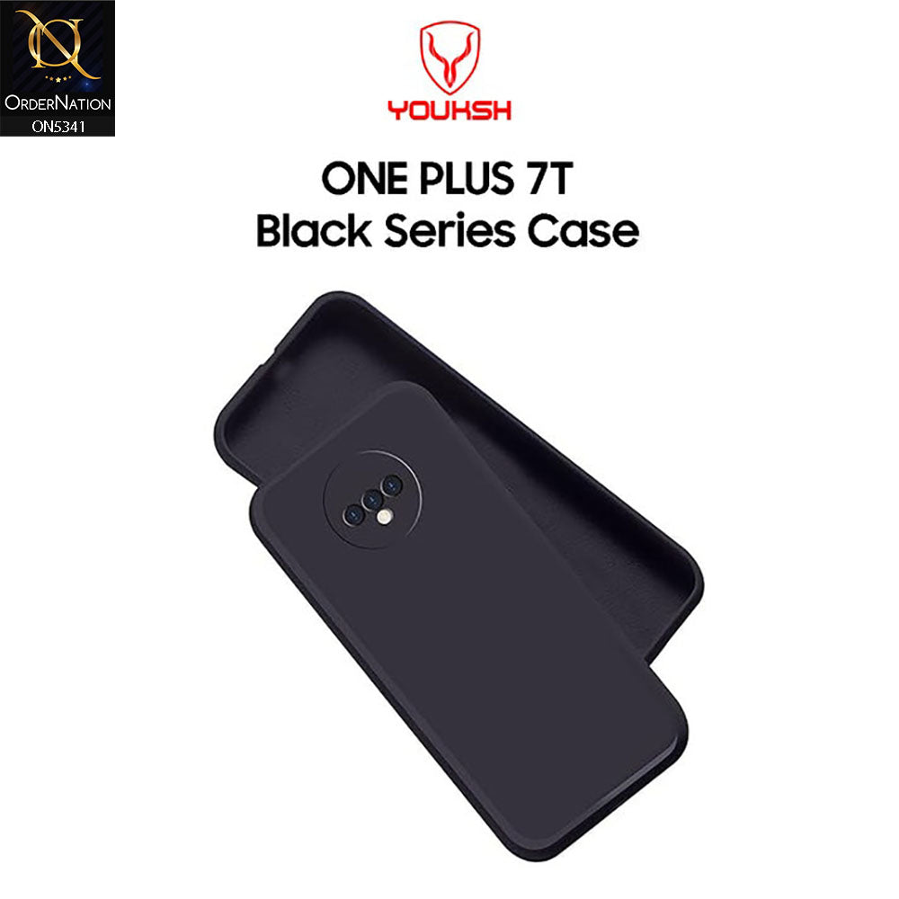 OnePlus 7T Cover - Black - Youksh Soft Silicon Case