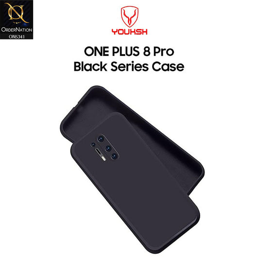 OnePlus 8 Pro Cover - Black - Youksh Soft Silicon Case