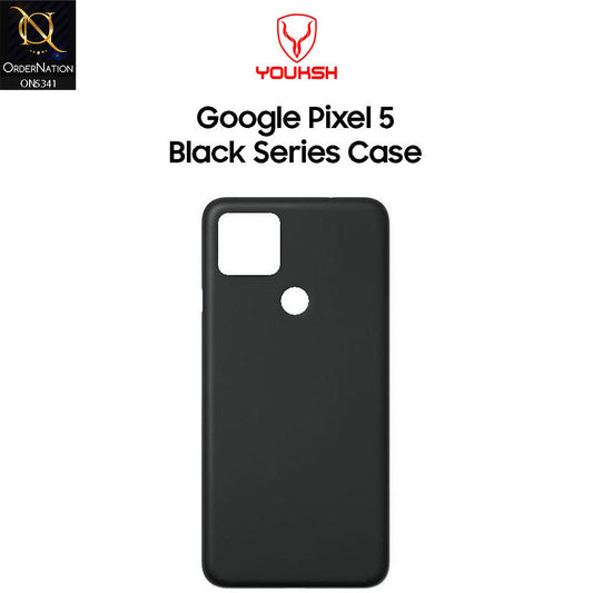 Google Pixel 5 Cover - Black - Youksh Soft Silicon Case