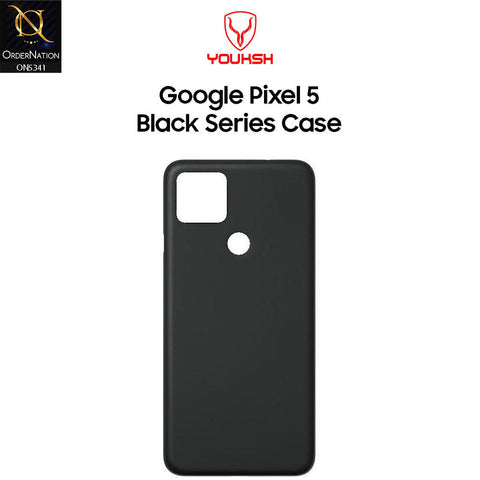 Google Pixel 5 Cover - Black - Youksh Soft Silicon Case