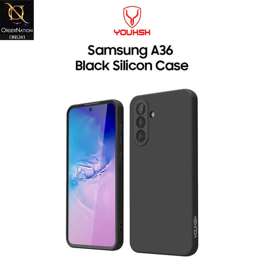 Samsung Galaxy A36 Cover - Black - Youksh Soft Silicon Case