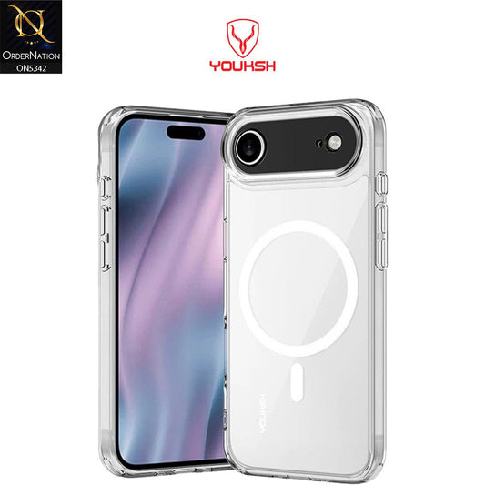 iPhone 17 Air Cover - Transparent - Youksh Magsafe Clear Soft Borders Case