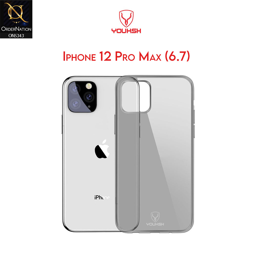 iPhone 12 Pro Max Cover - Black - Youksh Clear Soft TPU Case