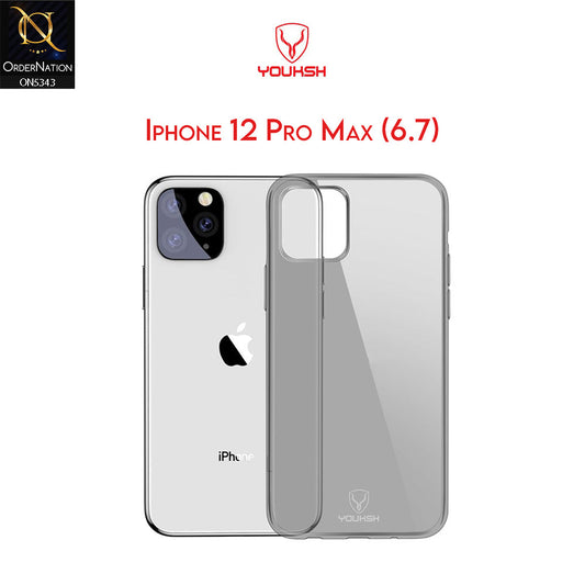 iPhone 12 Pro Max Cover - Black - Youksh Clear Soft TPU Case