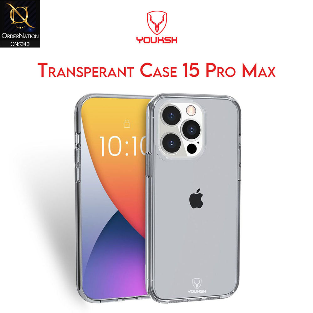 iPhone 15 Pro Max Cover - Black - Youksh Clear Soft TPU Case