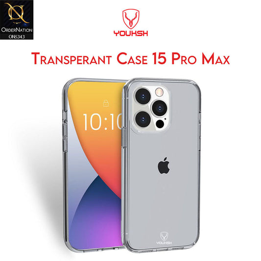 iPhone 15 Pro Max Cover - Black - Youksh Clear Soft TPU Case