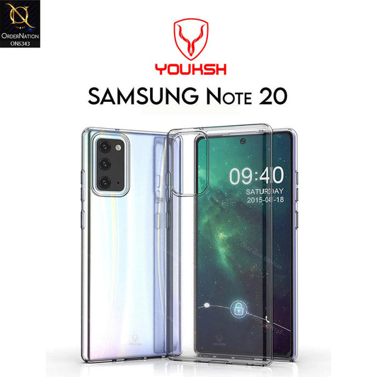 Samsung Galaxy Note 20 Cover - Transparent - Youksh Clear Soft TPU Case