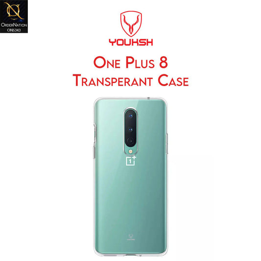 OnePlus 8 Cover - Transparent - Youksh Clear Soft TPU Case