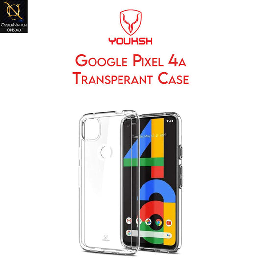 Google Pixel 4a 4G Cover - Transparent - Youksh Clear Soft TPU Case