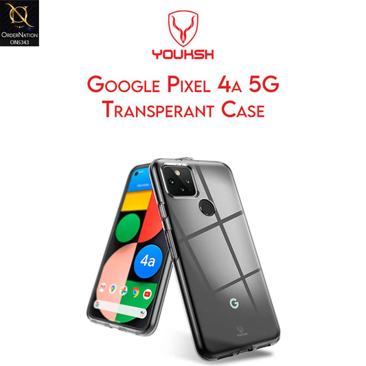 Google Pixel 5 XL Cover - Transparent - Youksh Clear Soft TPU Case