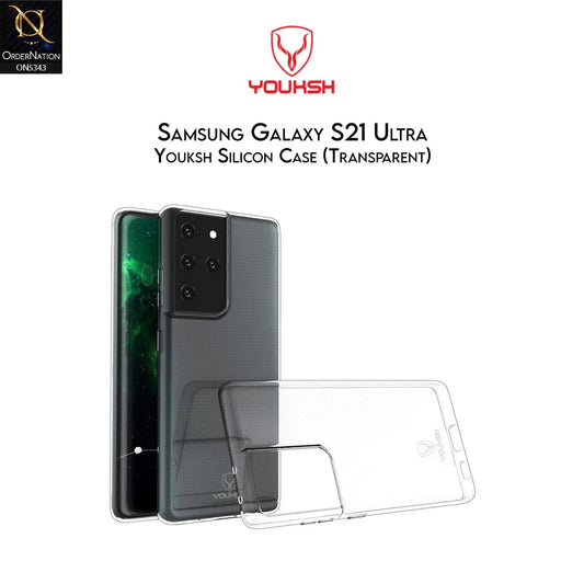 Samsung Galaxy S21 Ultra 5G Cover - Transparent - Youksh Clear Soft TPU Case