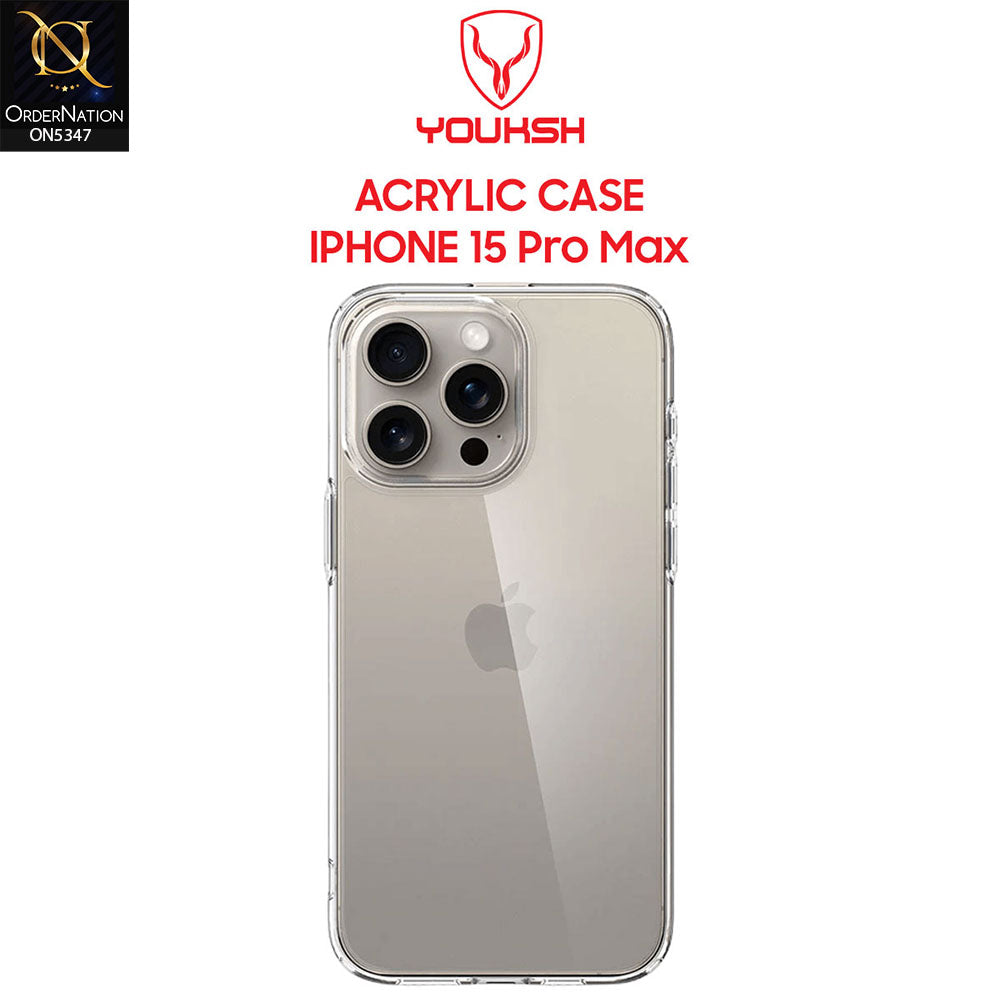 iPhone 15 Pro Max Cover - Transparent - HD Clear Acrylic Soft Borders Protective Case