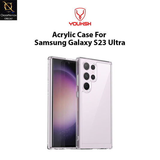 Samsung Galaxy S23 Ultra Cover - Transparent - HD Clear Acrylic Soft Borders Protective Case