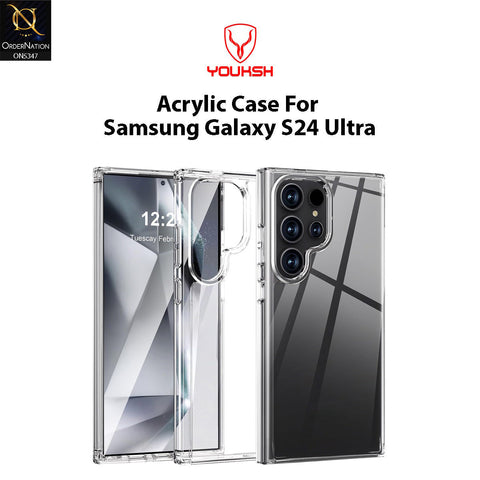 Samsung Galaxy S24 Ultra Cover - Transparent - HD Clear Acrylic Soft Borders Protective Case