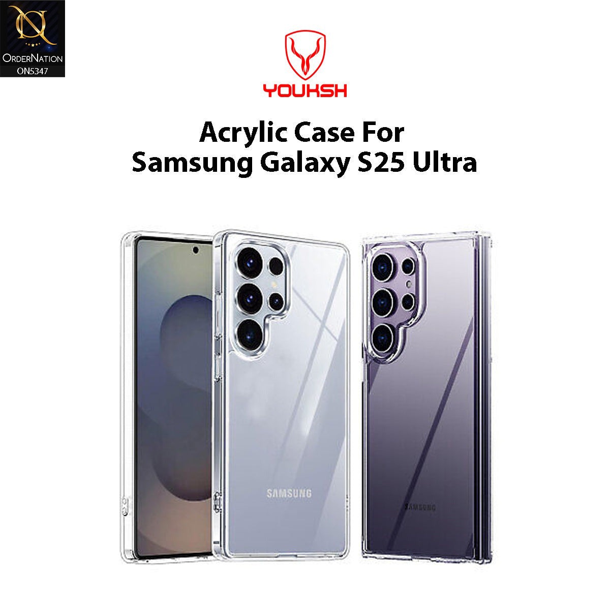 Samsung Galaxy S25 Ultra Cover - Transparent - HD Clear Acrylic Soft Borders Protective Case