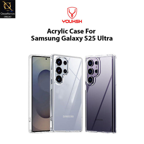Samsung Galaxy S25 Ultra Cover - Transparent - HD Clear Acrylic Soft Borders Protective Case