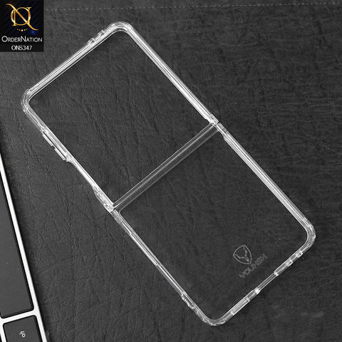 Samsung Galaxy Z Flip 7 Cover - Transparent - HD Clear Acrylic Soft Borders Protective Case