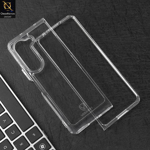 Samsung Galaxy Z Fold 5 5G Cover - Transparent - HD Clear Acrylic Soft Borders Protective Case