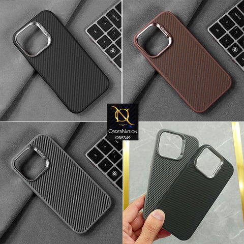iPhone 16e Cover - Black - Youksh Carbon Fiber Soft Borders Case